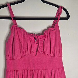 Front Tie Sleeveless Midi Dress L